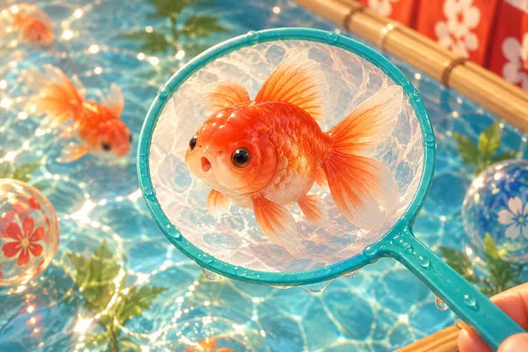 水面のむこうに、小さなおまつり。